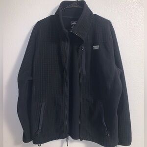 Black LL Bean Fleece Jacket Size Large
